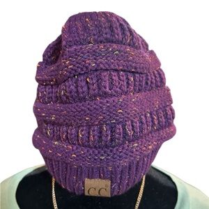 C.C Purple Speckled Knit Hat-Excellent pre loved condition-Beautiful color